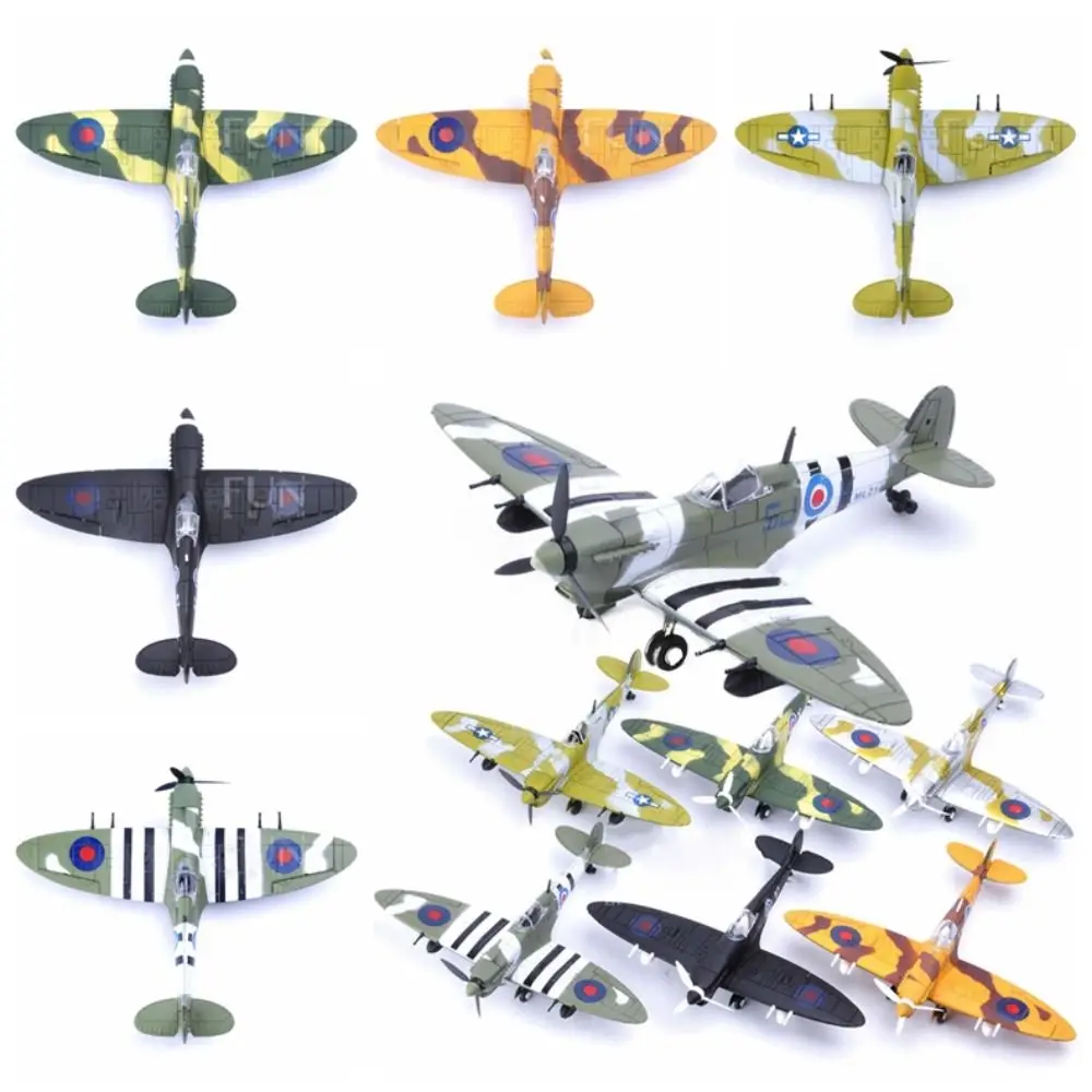 Fighter ประกอบ Fighter ประกอบบล็อกเครื่องบินบล็อกอาคารเครื่องบินอาคารรุ่น 4D DIY Hurricane Fighter