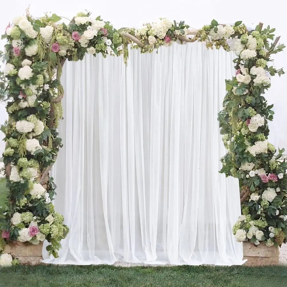 Dehui Outdoor Mesh Voile Curtain For Porch Patio Gazebo Netting Anti Mosquito Breathable Rod Pocket Decorative Drape
