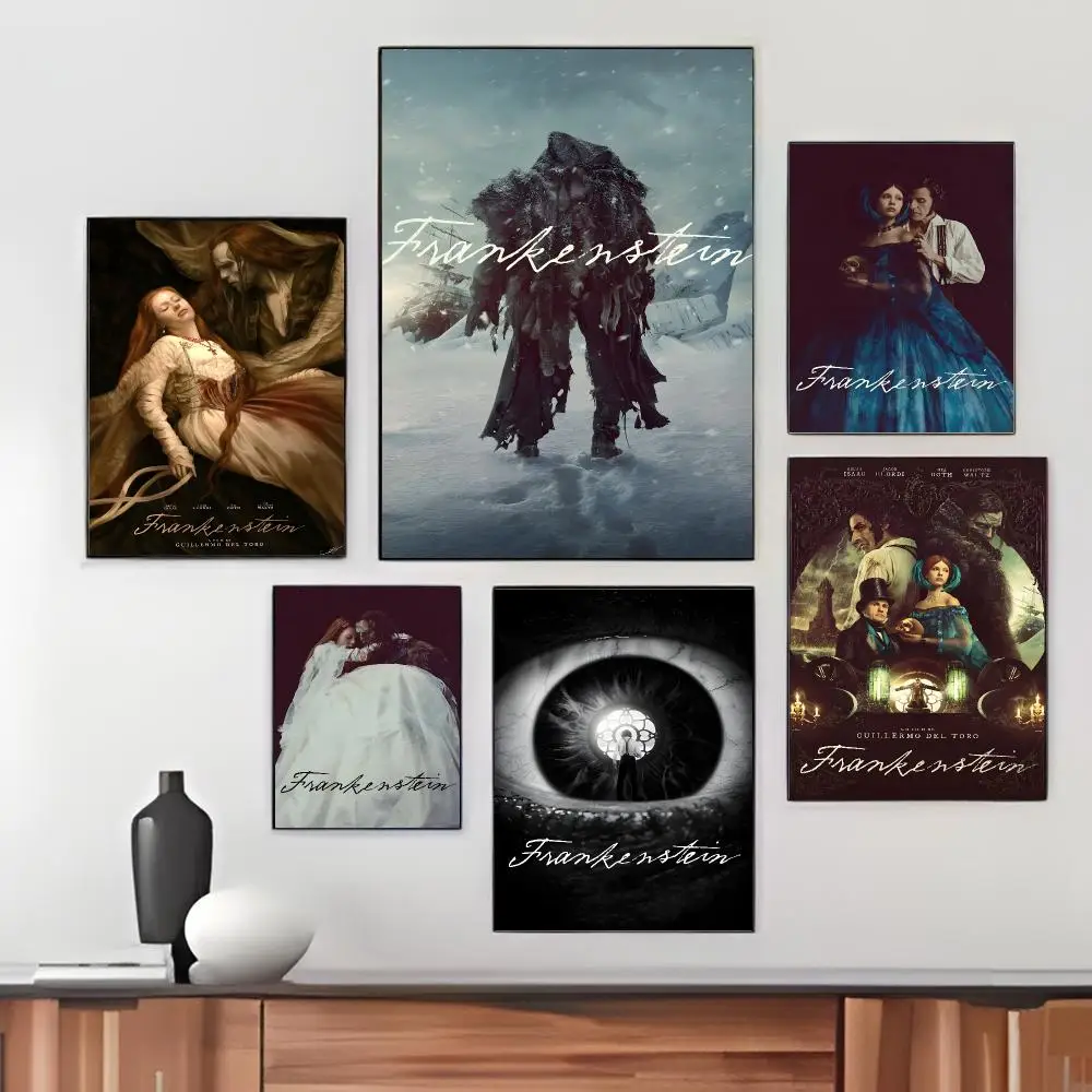 Classic Movie F-Frankenstein Poster Pegatina artistica HD autoadhesiva impermeable para salon dormitorio