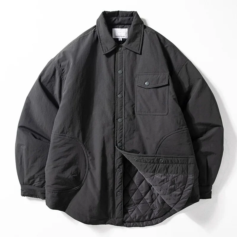 2026 Autumn New Japanese Retro Men's Workwear Jacket Winter Thick Warm Windproof Loose Jackets for Men Oversized Outdoors Coat