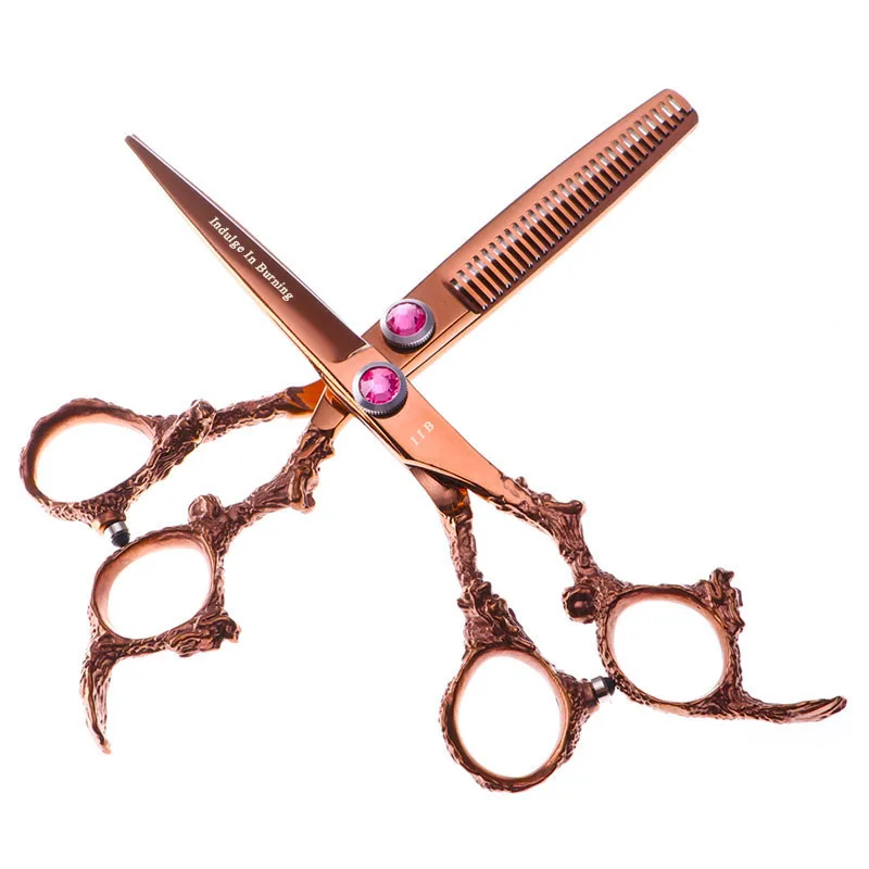 

Professional Stainless Steel Hair Scissors Salon Cutting/Thinning Hairdressing Shears Regular Flat Teeth Blade Styling Tools