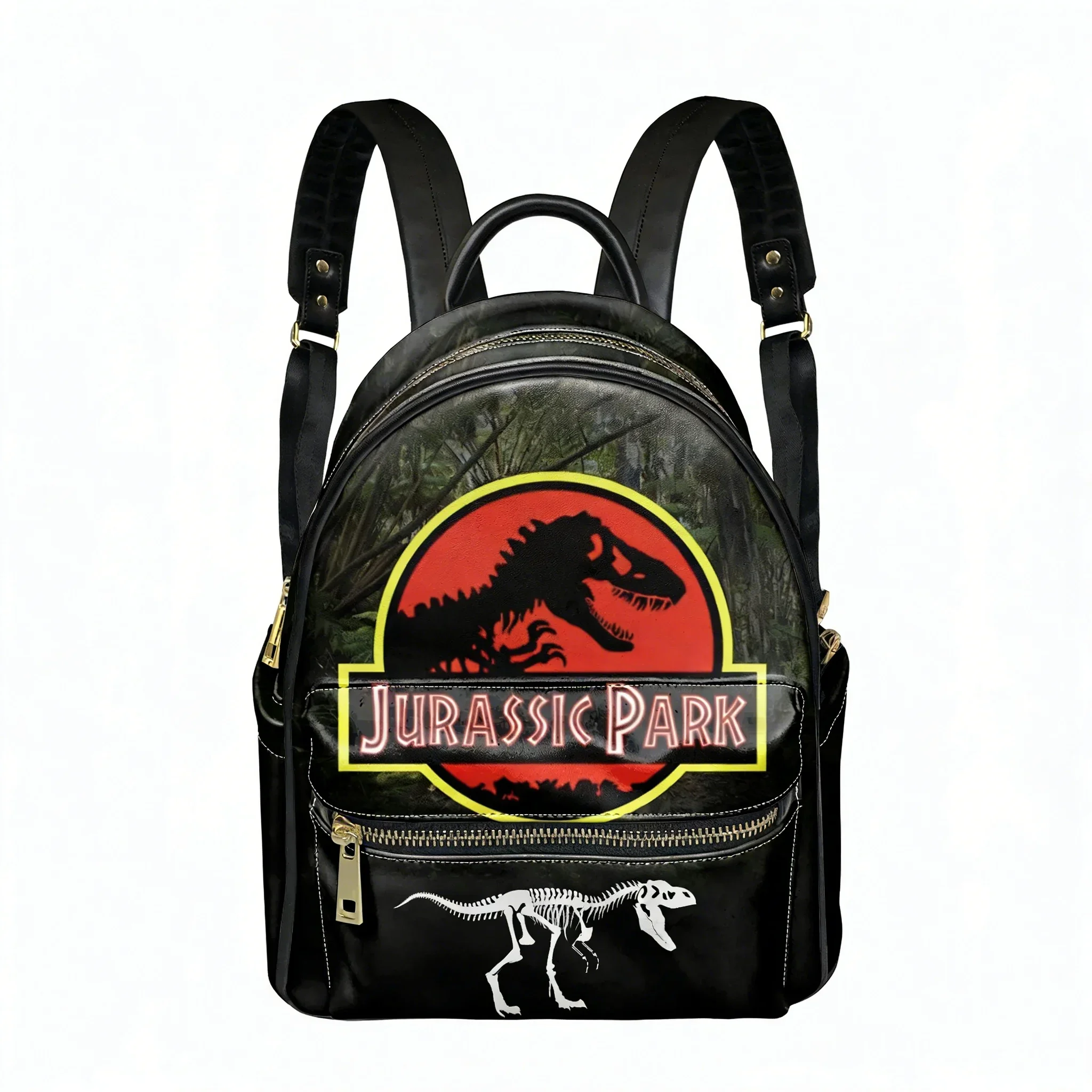 

Hot Jurassic Park Dinosaur Anime Cartoon Backpack Womens Men Double Shoulder Bag Business Travel Bookbag Rucksack Gift Daypack