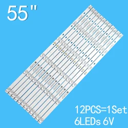 LED de retroiluminación, para 55C715, 55C717, 55C716, 55C78, 49U7750VE, TCL-55P10-3030FC-12X6-LX20200106, YH09J, YHF-4C-LB5506-YH10J