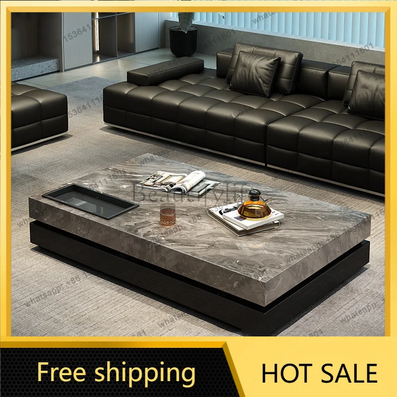 XX.Italian Minimalist Coffee Table Designer Living Room Modern Decoration Coffee Table Aesthetic Simple Couchtisch Home Furnitur