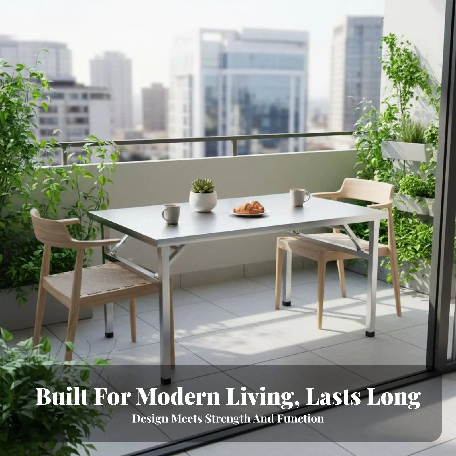 

Folding Grill Table Stainless Steel Top Foldable Furniture Foldable Design Portable for Families, Homeowners, Backyard, Beach