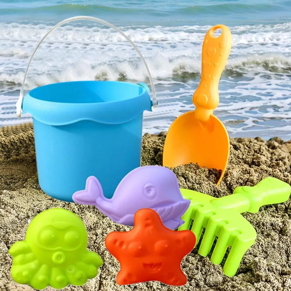 Kinder-Strandspielzeug Schaufel Ozean Outdoor Eltern-Kind-Strand Tragbarer Strandeimer Langlebiges Werkzeug zum Sandgraben und Aufbewahren