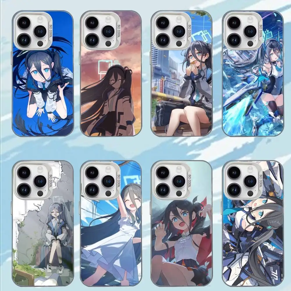 

Game B-Blue Archive Tendou Arisu Phone Case For iPhone 17,16,15,14,13,12,11,Mini,Pro,E,MAX White Matte Shockproof Cover