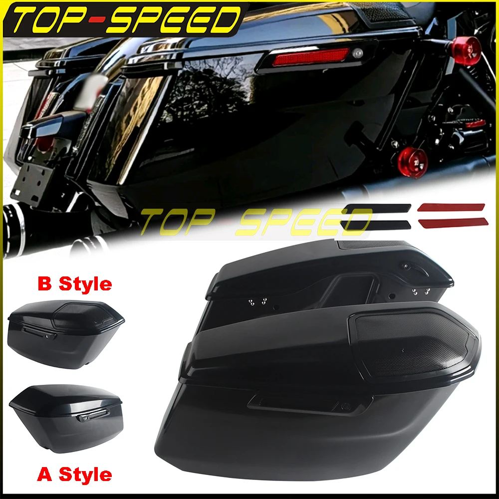 For Harley Touring CVO Street Road Glide FLTRXSE FLHX FLTRX FLHXU 23+ Durable Motorbike Hard Saddlebags Side Storage Luggage Box