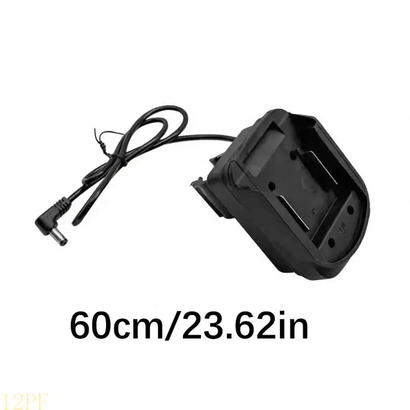 12PF Portable Tool Battery Power Adapter with Male Connector Plastic Back Clip for Level Tripods Workshop Equipment