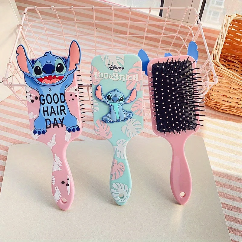 Stitch Angel Air Cushion Massage Combs Cute Cartoon Figures 3D Comb Hair Brush Hairdressing Tool Women Girl Children Gift