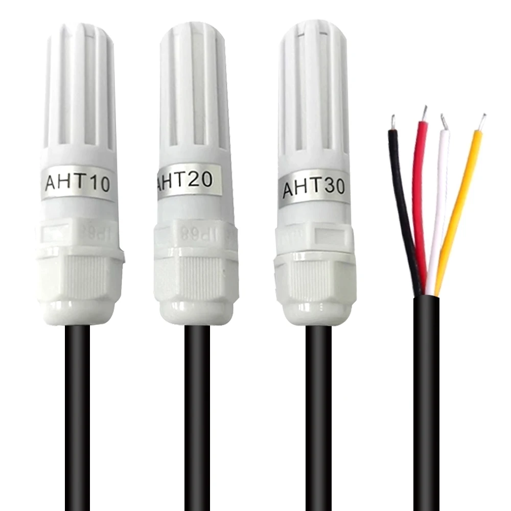 Módulo Sensor de temperatura y humedad AHT10 AHT20 AHT30, sonda medidora de temperatura y humedad de alta precisión I2C con Cable