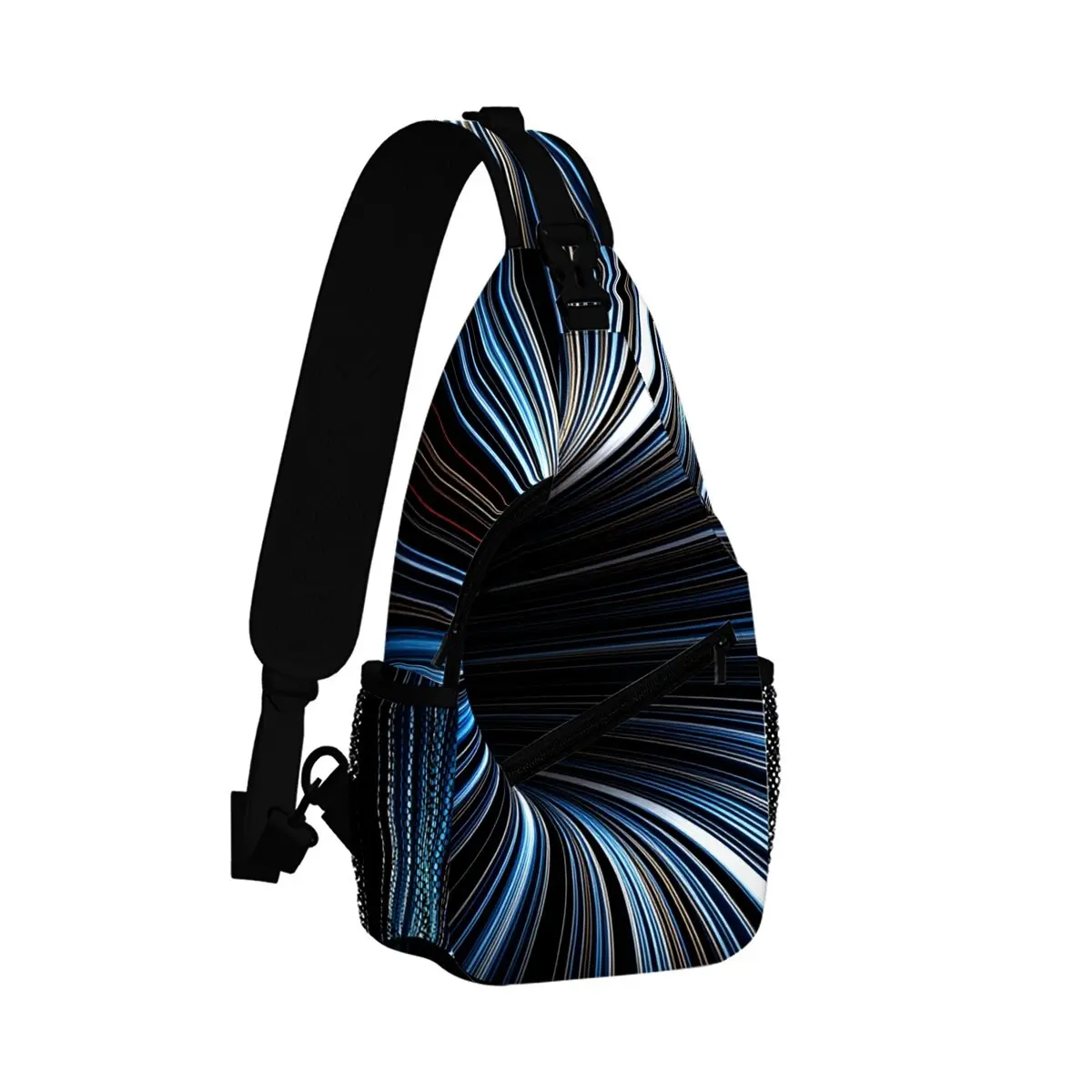 Laser Vortex Print Small Chest Bag Men's and women's Best Gift 2D Cartoon Large Capacity Outdoor Sports Leisure Fashion
