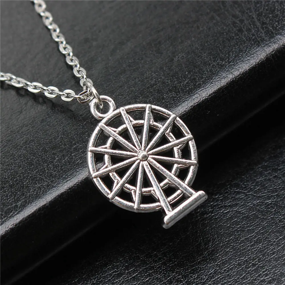 1pcs Ferris Wheel Choker Necklace Ornaments Charms For Jewelry Making Cute Chain Length 43+5cm