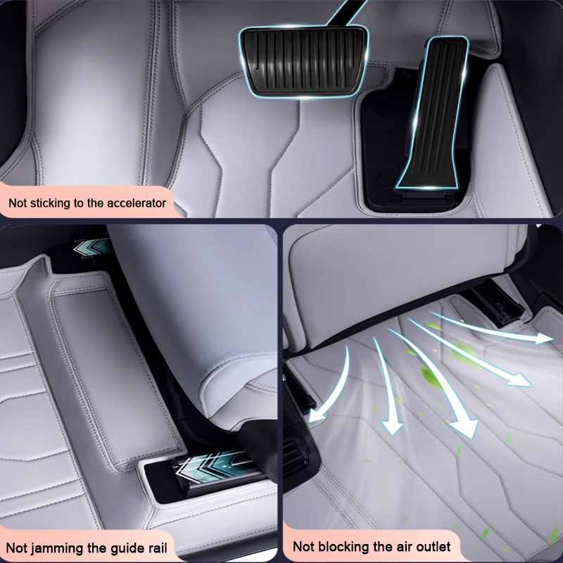Custom Nappa Leather Anti-Slip Car Foot Protect Mat For VOYAH FREE 2022-2026 Auto Luxury Waterproof Floor Pad Interior Accessory view 3