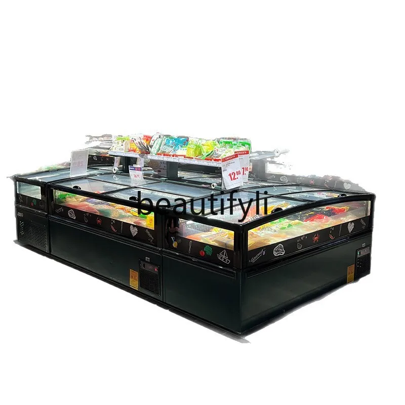 

Commercial Display Cabinet Supermarket Ice Cream Combo Refrigeration Large Capacity Ice Cream Ice Cream Display Cabinet