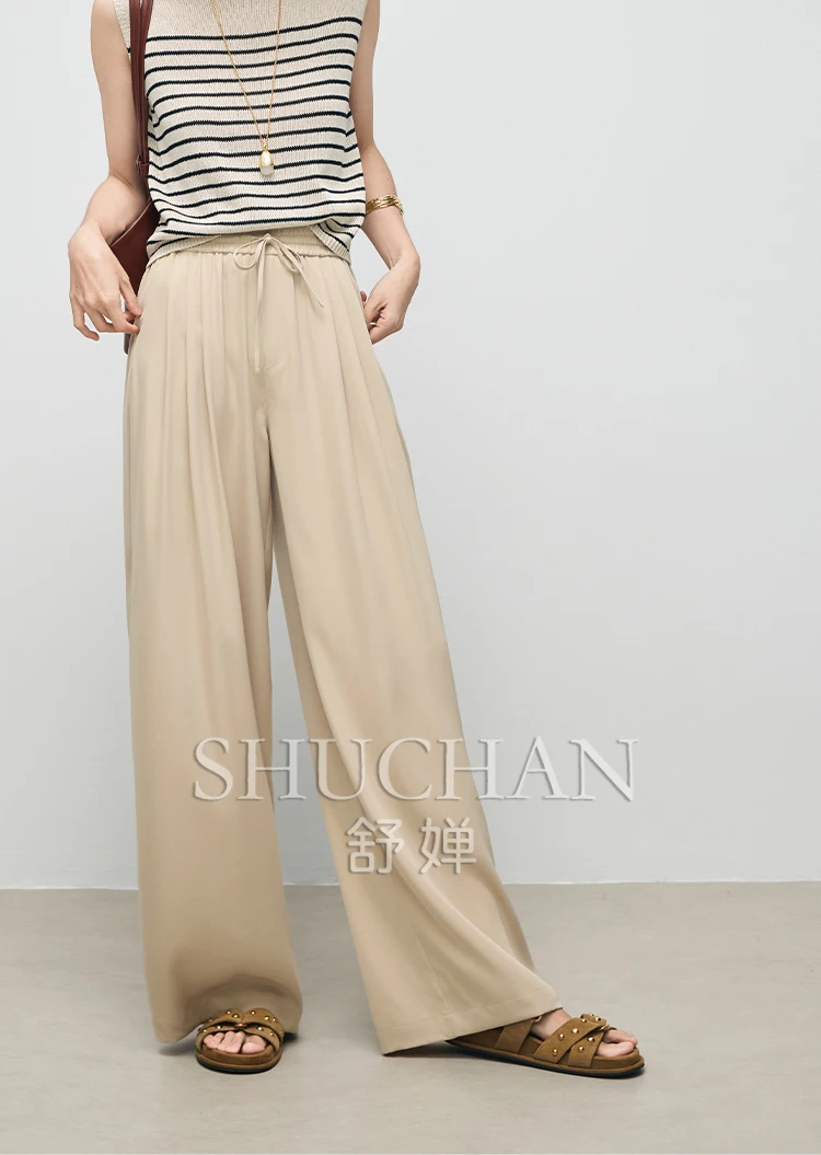 

Air Pants Summer Thin Japanese Triacetic Acid/satin Feel, Thin, Wide and Wide Straight K37323