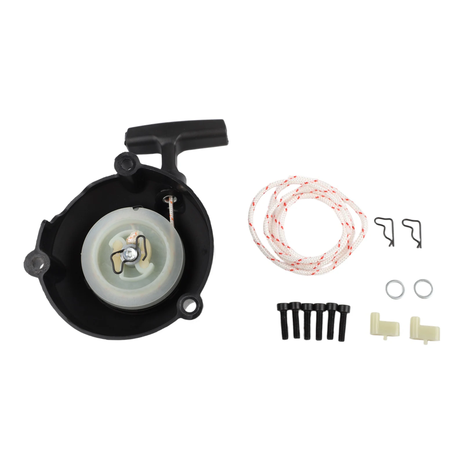Leaf Blower Repair Recoil Starter Pull Cord Assembly Nylon Construction Plastic Components Includes Pawl Kits For BR500