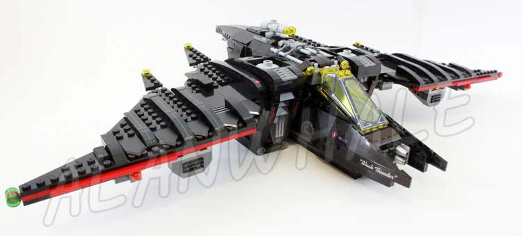 1070pcs Super Fighter Batwing Rotating Boosters Adjustable Wings Mobile Cannon 10739 Building Kits Toy Compatible With Model