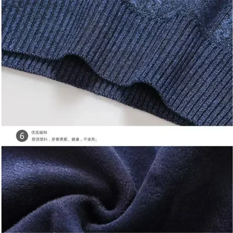 新しいメンズ秋冬暖かいセーター固体プルオーバー男性厚いジャンパーニットウェアラウンドネックカジュアル服ニットセーター男性