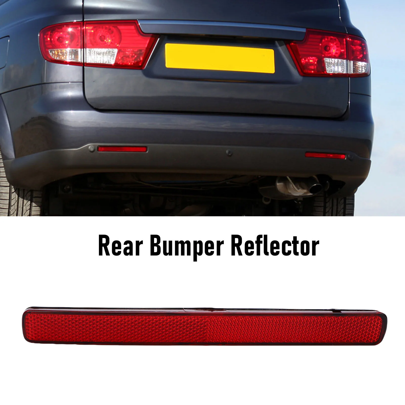 

1Pc Car Rear Bumper Reflector Red Lens Car Tail Reflector Reflective Strip Replacement for Ssangyong Rexton Kyron