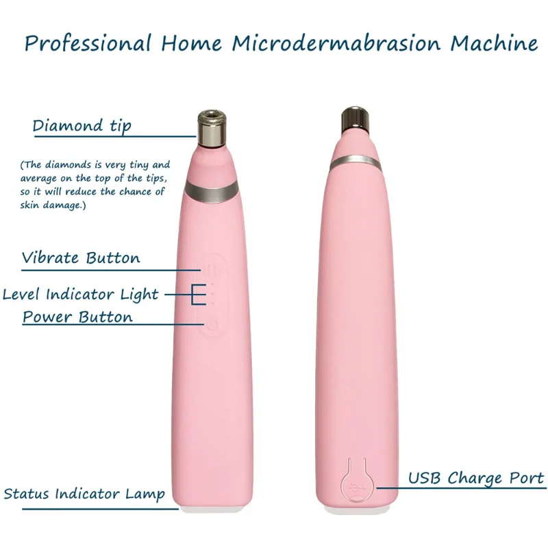 Máquina Eléctrica de microdermoabrasión de diamante, máquina de microdermoabrasión al vacío de poros, eliminación de espinillas de la piel, tonificación, tratamiento Facial antienvejecimiento, nueva