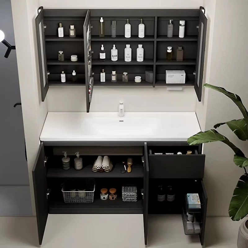 Floor-to-ceiling bathroom cabinet Ceramic integrated basin Toilet Floor-to-ceiling wash basin Bathroom cabinet