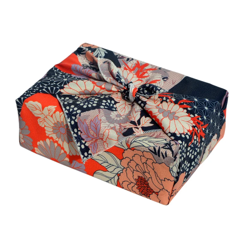 Japanese Style Handkerchief Furoshiki Polyester Material Concise Style One Side Printed Bento Wrapping Cloth Many Uses