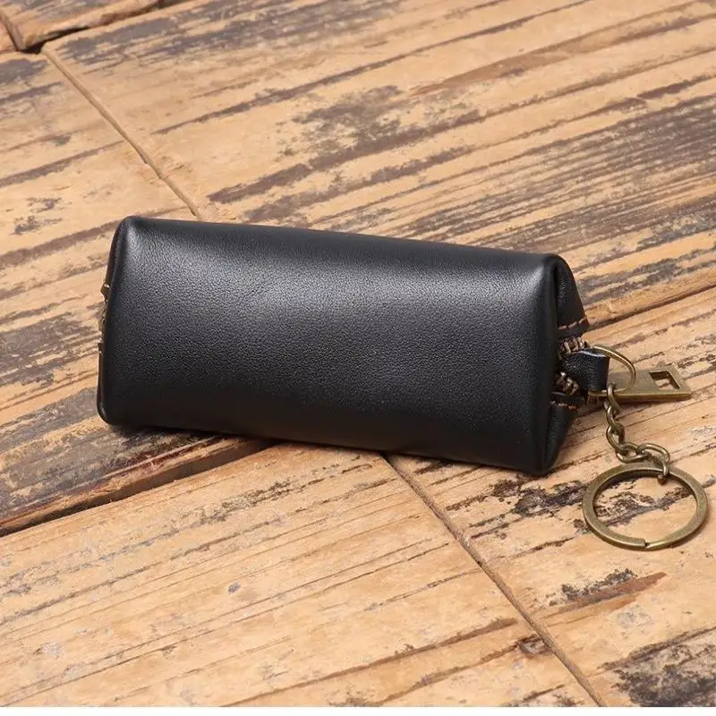Tas Perubahan Kecil Kulit Antik Tempat Ritsleting Tempat Kunci Dompet Pria Kantong Mata Uang Dompet Bisnis Ide Hadiah