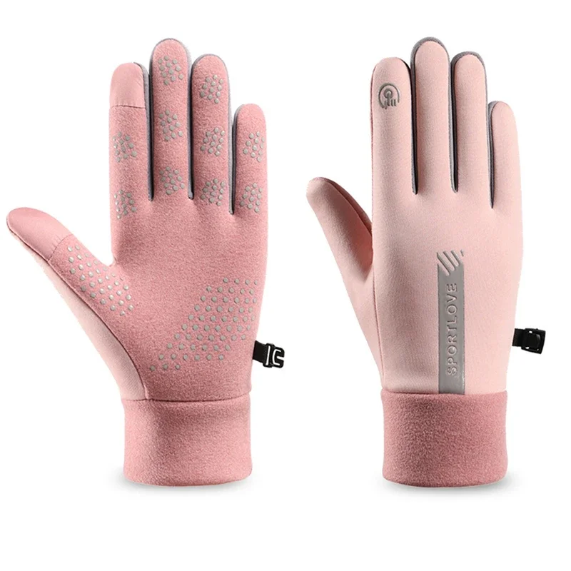 Winter Gloves Women Cycling Bike Thermal Fleece Cold Resistance Wind Waterproof Bicycle Warm Outdoor Running Skiing Mittens