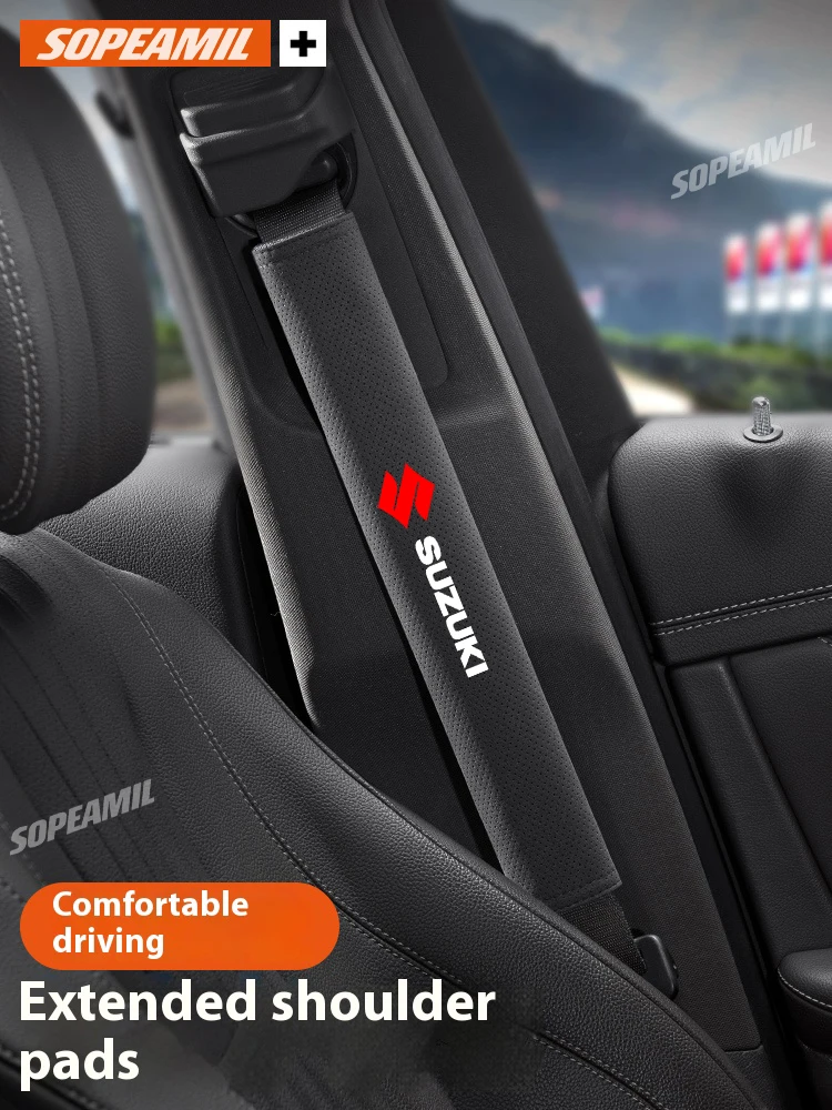 

For Suzuki Ignis Jimny SX4 S-Cross Swift Vitara Aito Baleno Celerio Ciaz Equator Ertiga Car Seat Belt Protect Shoulder Pads