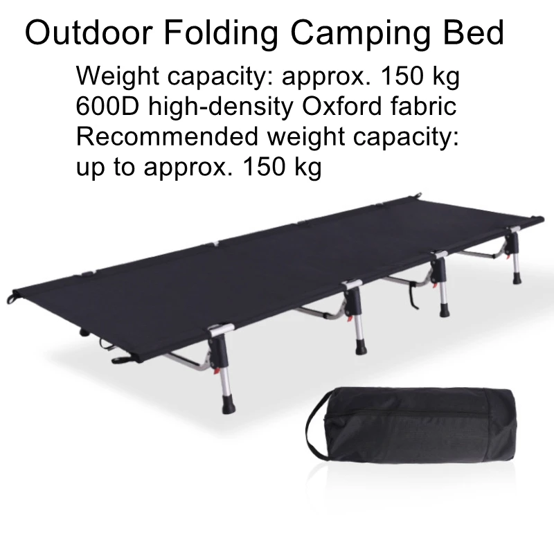 Camping Sofa Bed for Road Trips, Simple Outdoor Folding Bed, Ultra-Lightweight Aluminum Alloy Folding Portable Bed
