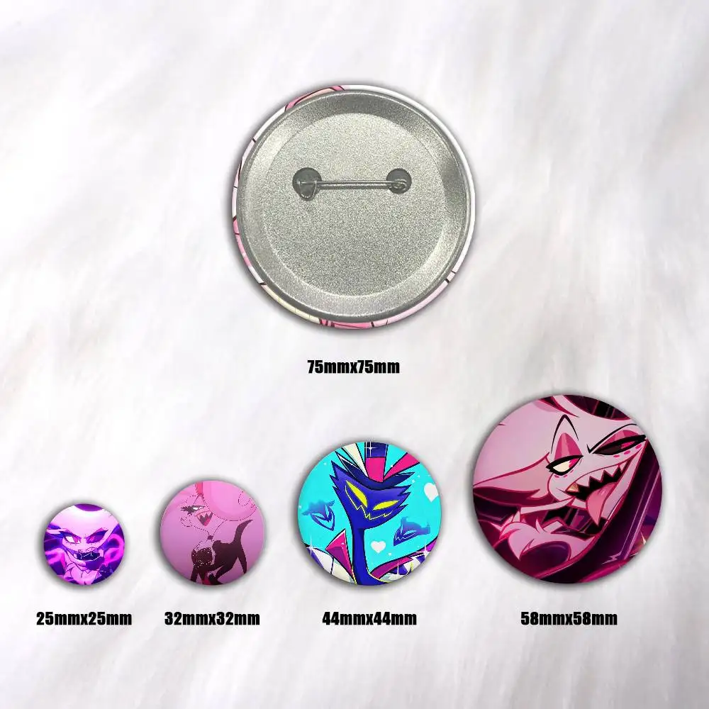 A-a-angeldust-s 75x75 25x25 Mm Cartoon Round Brooches On Backpack Shirt Accessories Jewelry Badge Gift For Friends