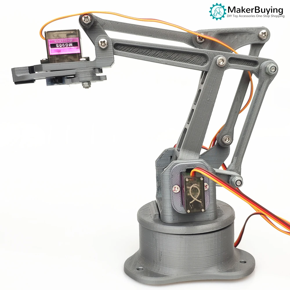 

3D printing EZ silver four-degree-of-freedom robotic arm DIY robot assembly 3D printing products mg90s