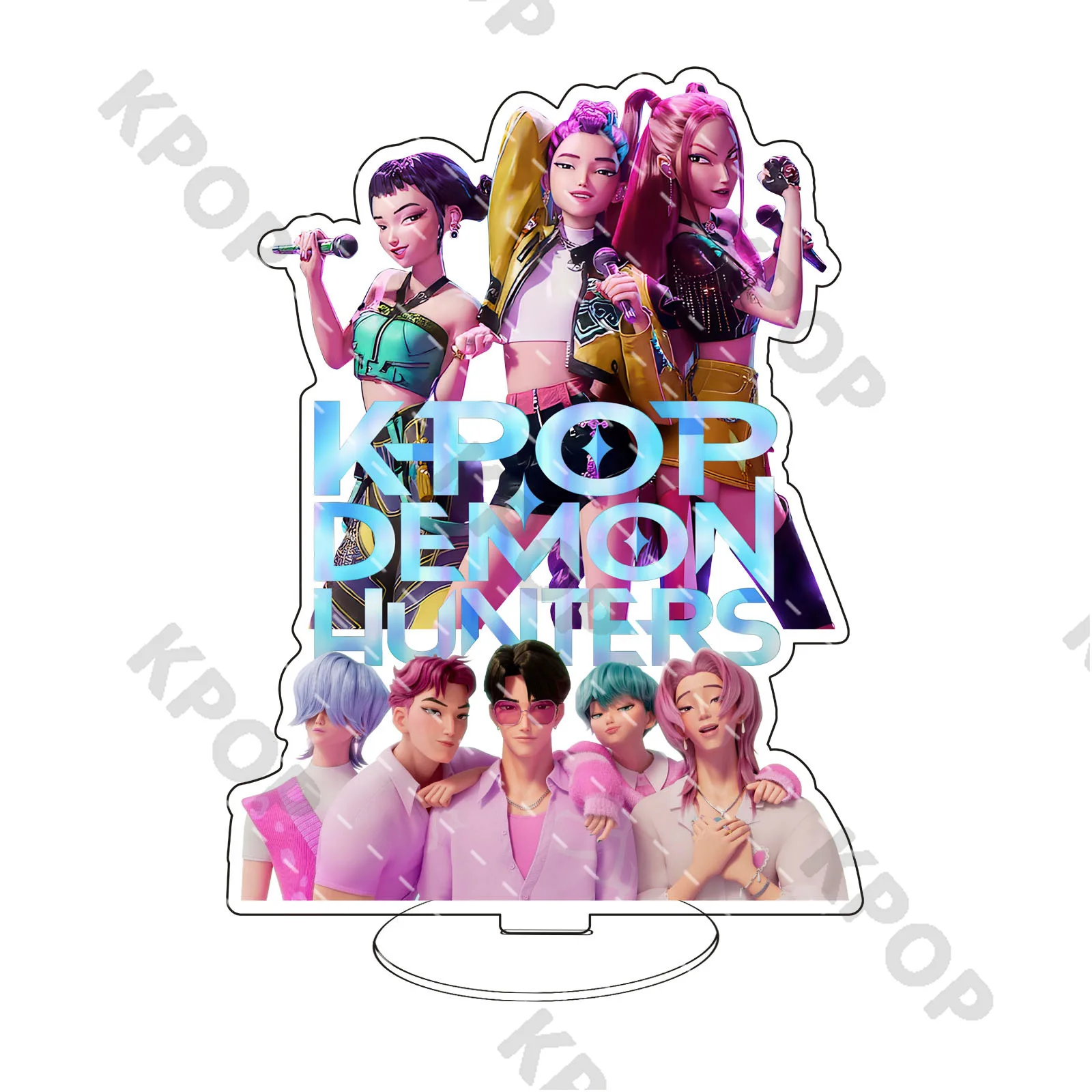 K-POP Demon Hunters X Anime Double Layer Acrylic Standee Rumi Mira Zoe Figure Collectible Desktop Display Fan Art Gift​