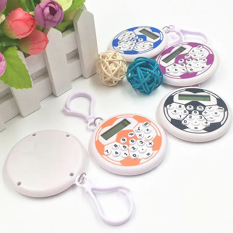 Plastic Mini Calculator Special Calculator for Student Exams, Football Keychain Portable Calculator, Cute Math Calculator