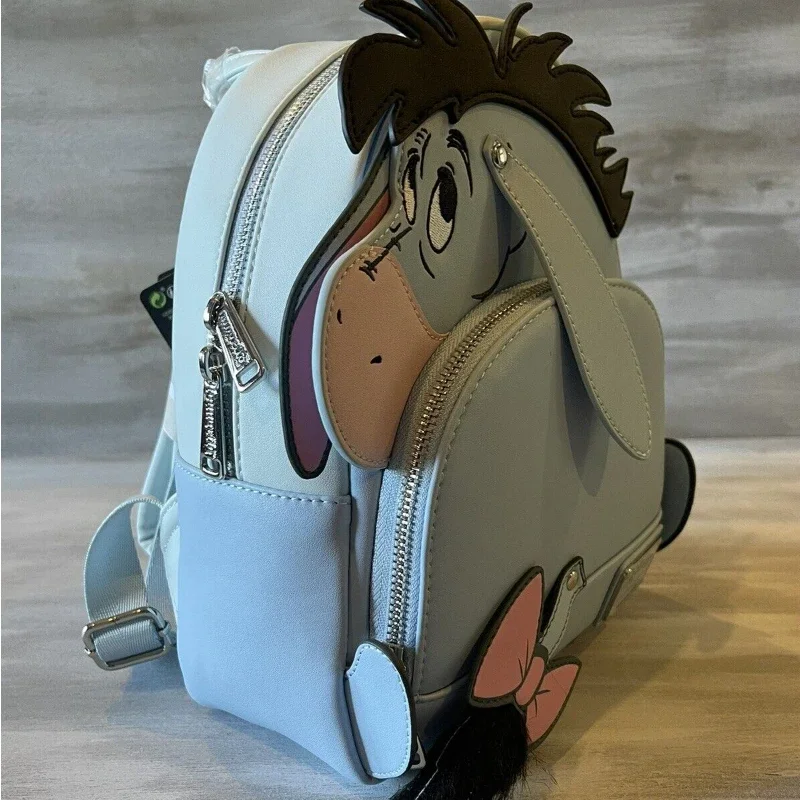 Loungefly Disney Winnie The Pooh Figure Eeyore Cosplay Anime Backpacks Cute Cartoon PU Leather Mini Backpack