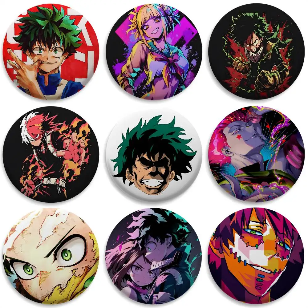 

MHA My Hero Academia Anime Badge Badges Round Exquisite Badge Brooches Creative Pins For Clothes Hat Backpack Gift Accessories