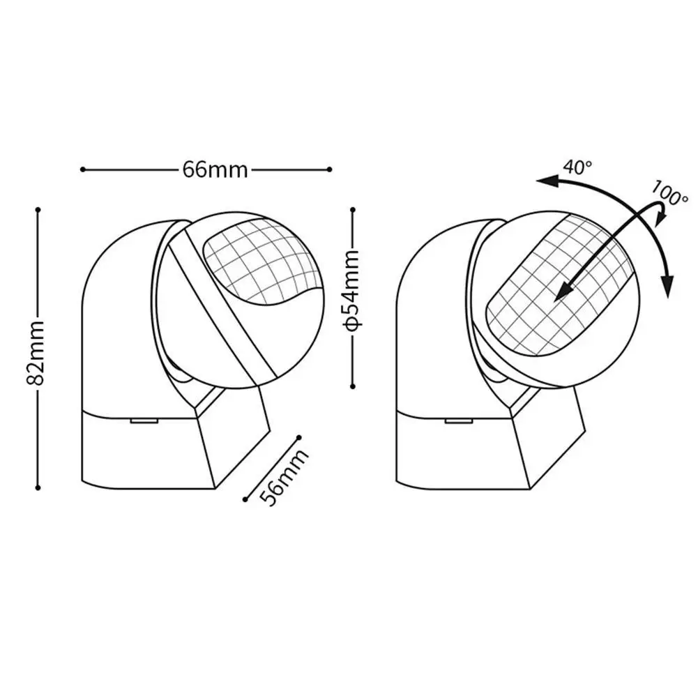 1pcs Human Body Infrared Sensor Light Long-distance Wall Mounted Waterproof Outdoor Sensing Switch LED Light Sensing Night Light