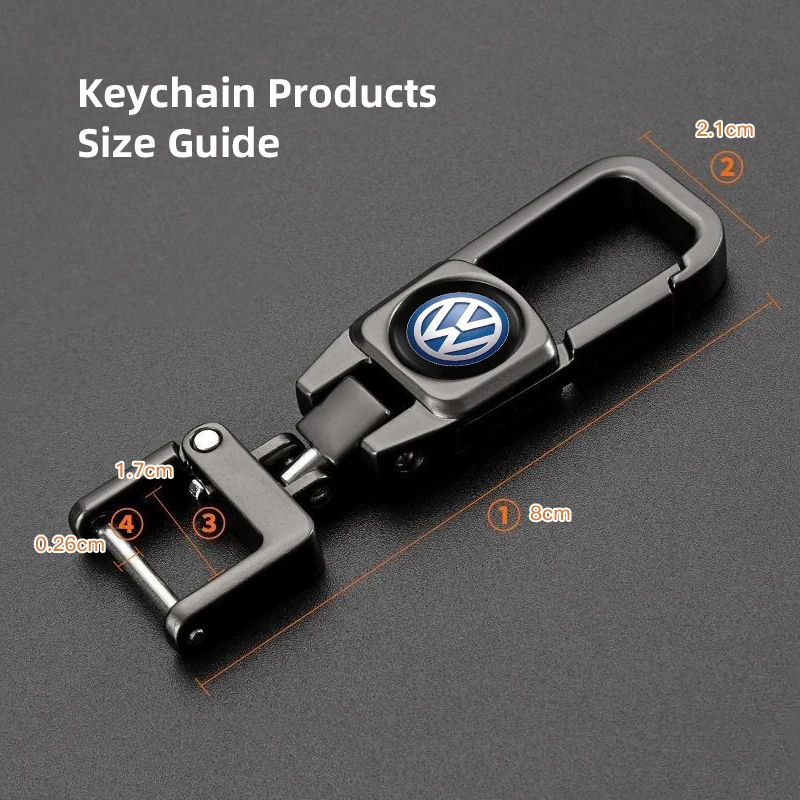 Car Ashtray Zinc Alloy Car Key Chain Enamel Carabiner Key Ring For Volkswagen Tiguan Passat Golf Polo Touareg Magotan ID.3 Toura view 6