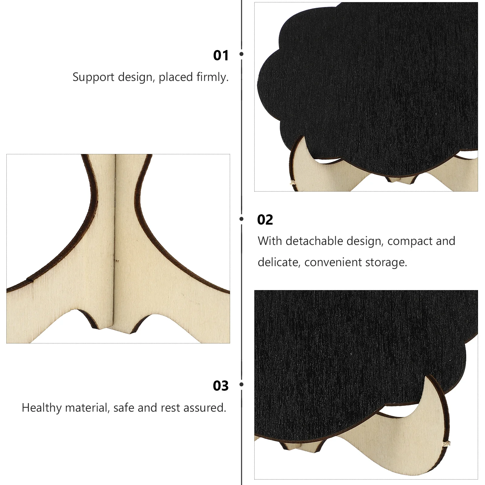 Mini Blackboard Signs 10 Sets Wooden Chalkboards Desktop Display Table St Compact Design Suitable Christmas Weddings Kids Crafts