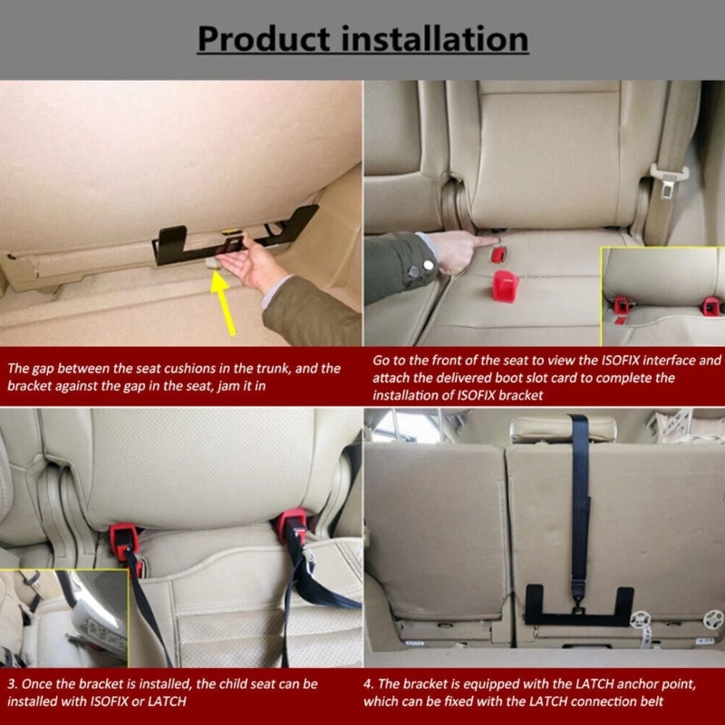Universal ISOFIX Belt Connector Car Baby Restraint Anchor-Mounting