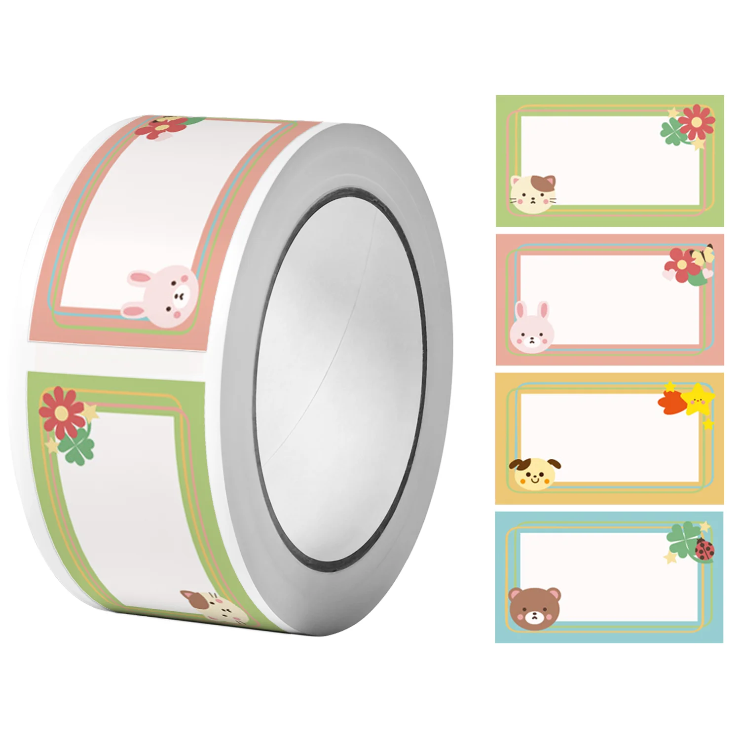 1Roll(120Pcs) Cartoon Name Tags Stickers 16 Designs Decals Kids Teacher Reward Labels School Supplies Various Gift Packaging