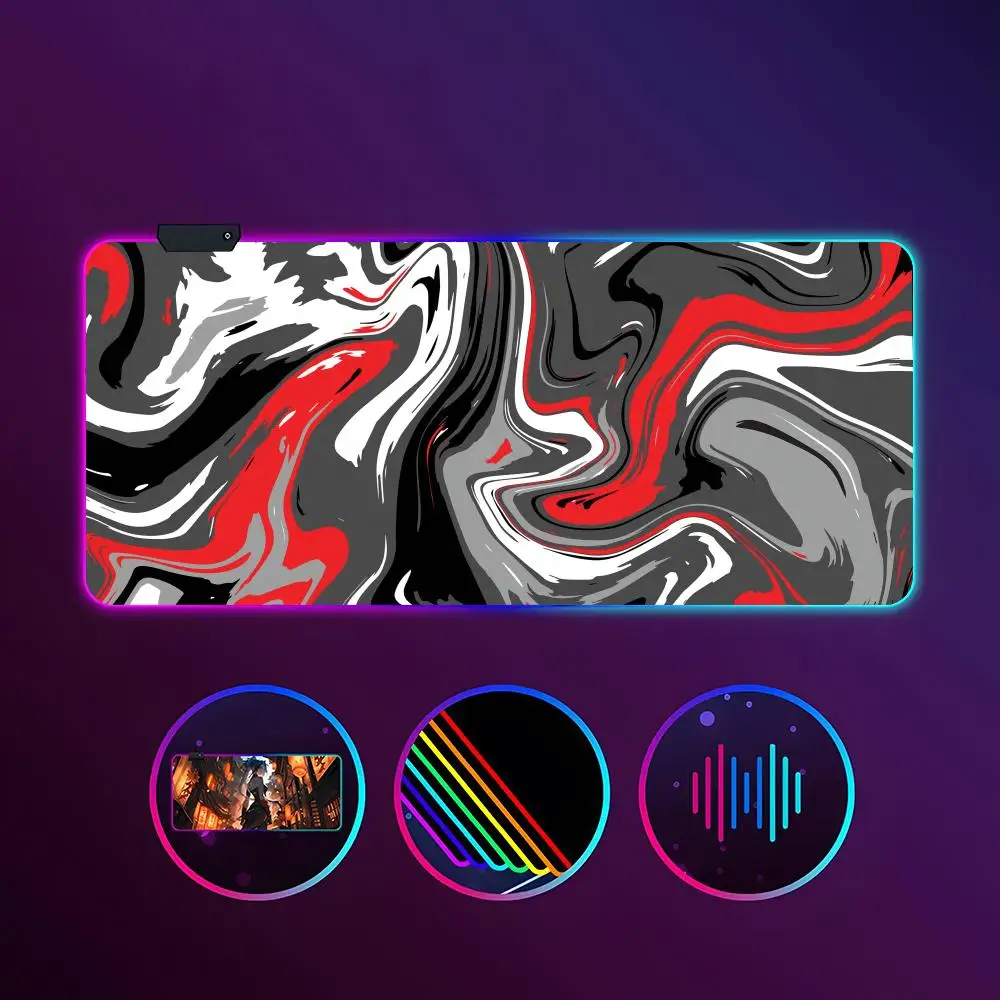 

Strata Liquid Mouse Pad RGB Luminous 900X400mm Large Table Mat Non-slip Extra Large Game Office Mouse Pad