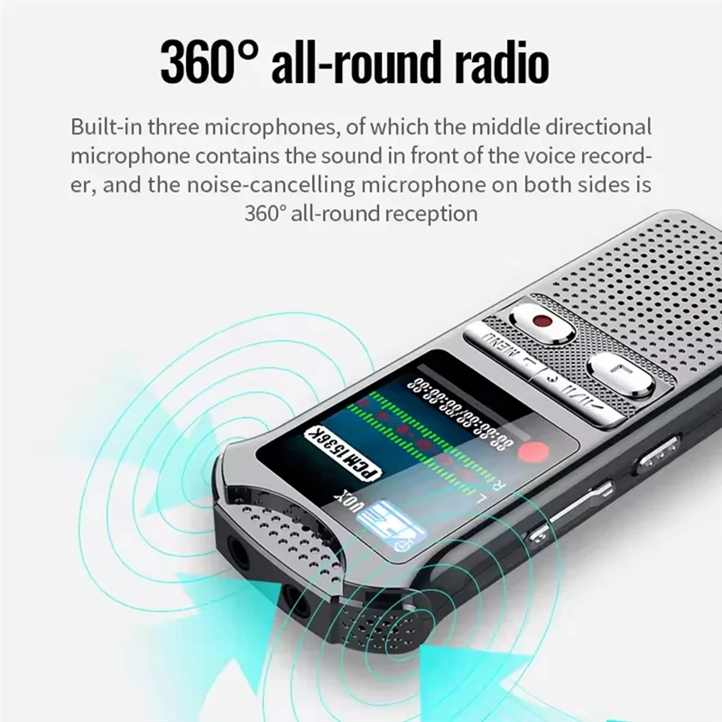 

【IN Stock】X30 80 Hours Recording Voice Recorder Activated Lossless Music Playback Digital Variable Playback Voice Recorder 32G