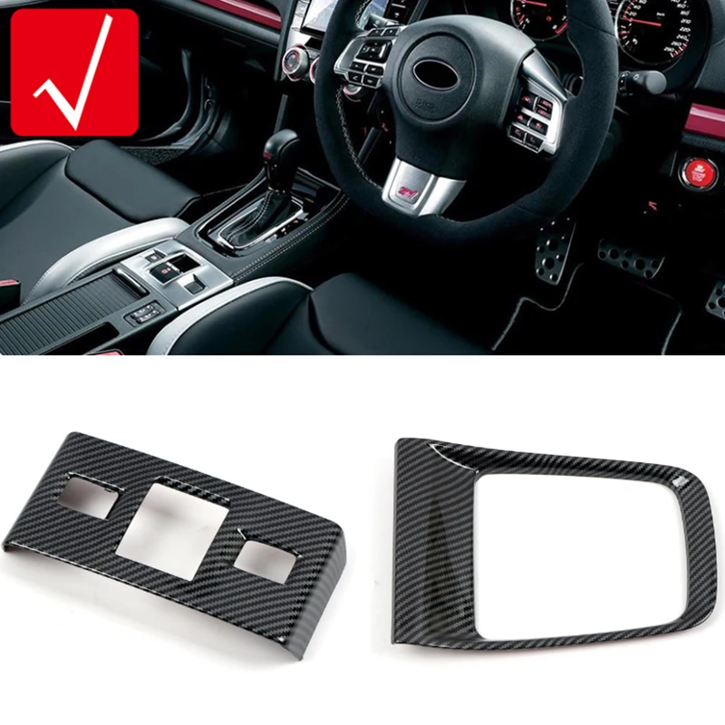 For Subaru WRX STi 2014-2021, Levorg 2014-2019 Carbon Style Automatic Gear Shift Box Gearbox Handbrake Cover Trim Car Styling