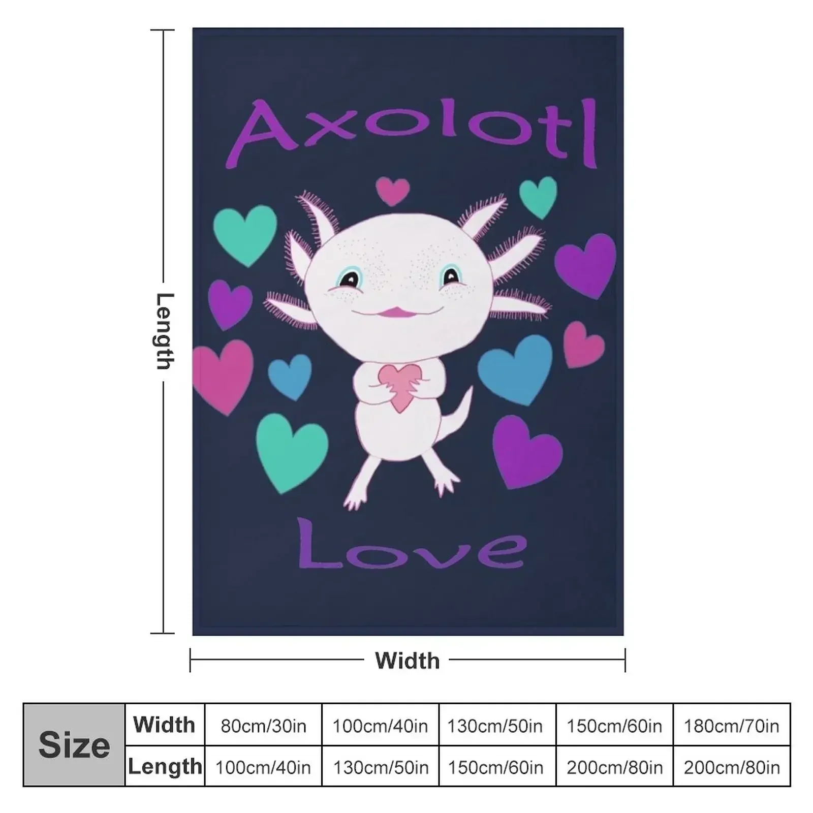 Axolotl, Axolotl Dark Blue Background, Axolotl Love, Adorable Axolotl, Cute Axolotl, Adorable Salamander, Cute Sal Throw Blanket