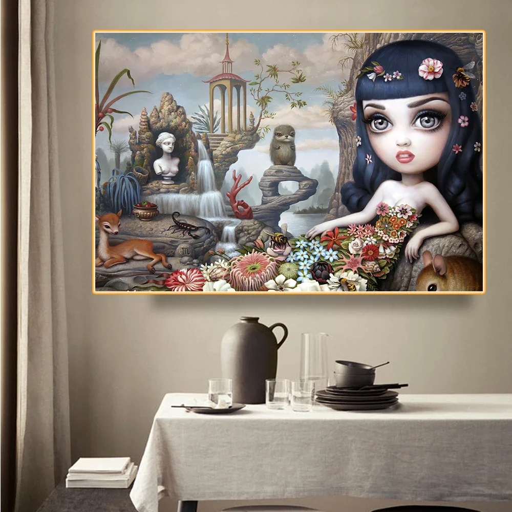 Citon Mark Ryden《Katy aphrodite》Canvas Art Oil painting Artwork Poster Picture Modern Wall Decor Home Living room Decoration