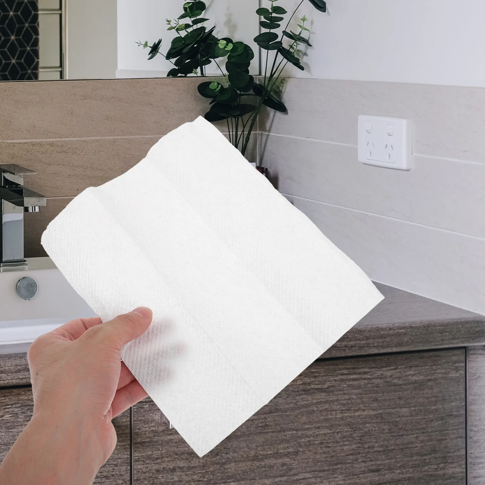 Hand Towels Toilet Paper for Sink Wedding Cloth Napkins Linen Like Guest Soft 2100X2100X010CM Bathroom White Events