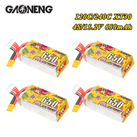GNB 4S 120C/240C 650mAh Lipo Battery For RC Helicopter Quadcopter FPV Racing Drone Spare Parts 15.2V Drones Battery