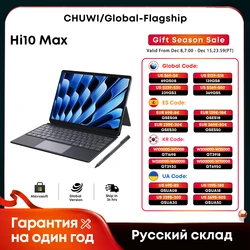 CHUWI Hi10 Max 2 in 1 Tablet Laptop Intel N100 12.96 Inch Touch 3K IPS Screen 12GB DDR5 512GB SSD Tablets Windows 11 PC 2024